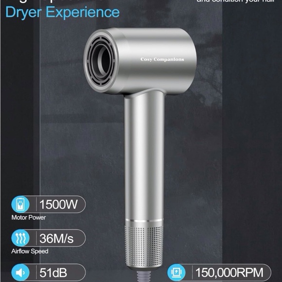 Cosy Companions high speed hair dryer ionic negative. - Picture 4 of 5